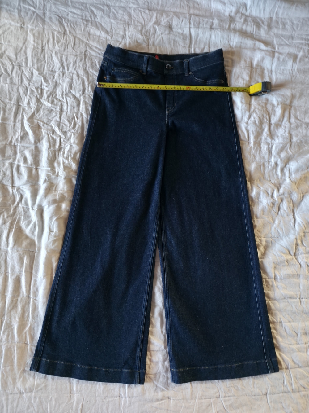 SPANX Dark Blue Wide-Leg Jeans